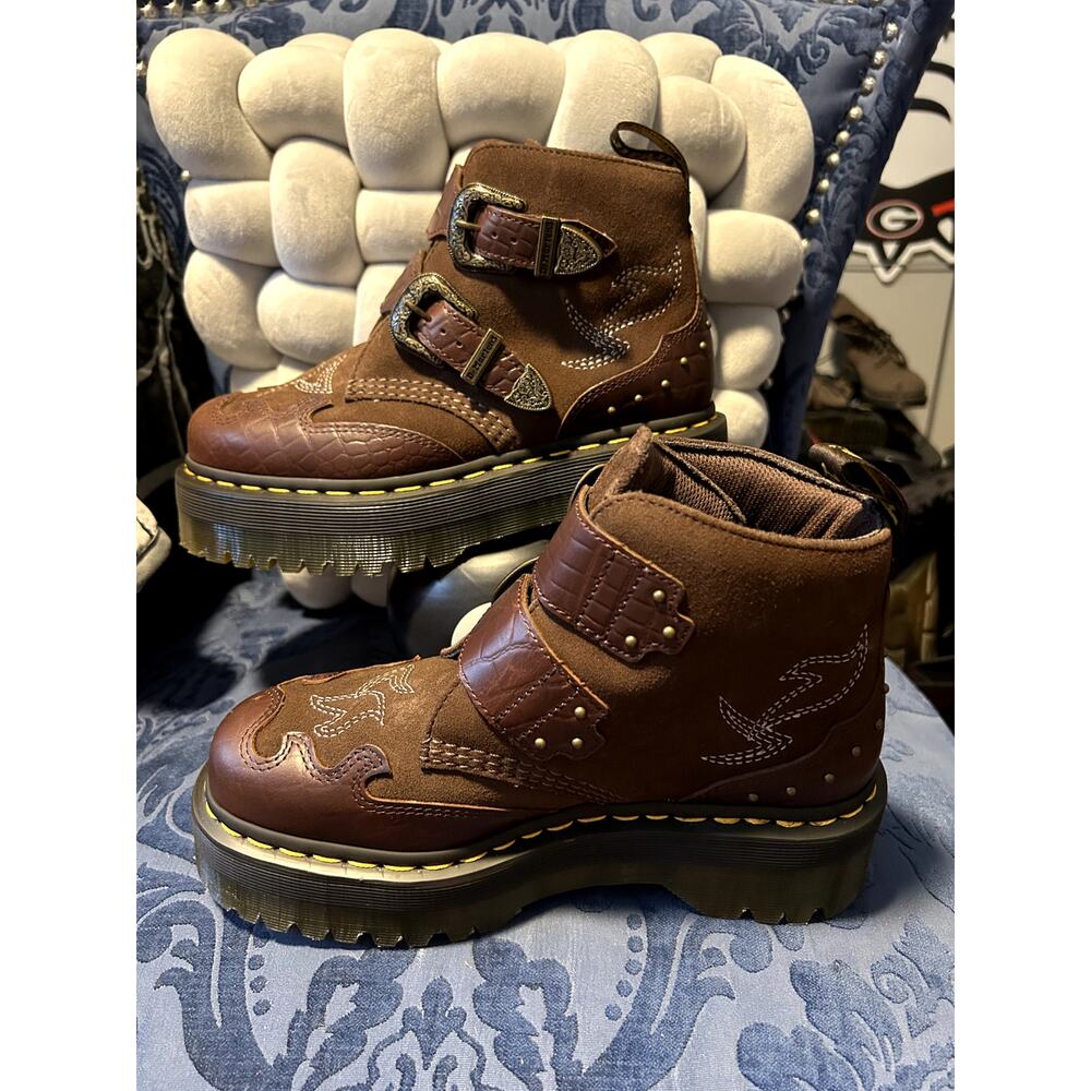 Dr Martens Brown Devon GA Gothic Americana size 7/EU 38 - Picture 2 of 7